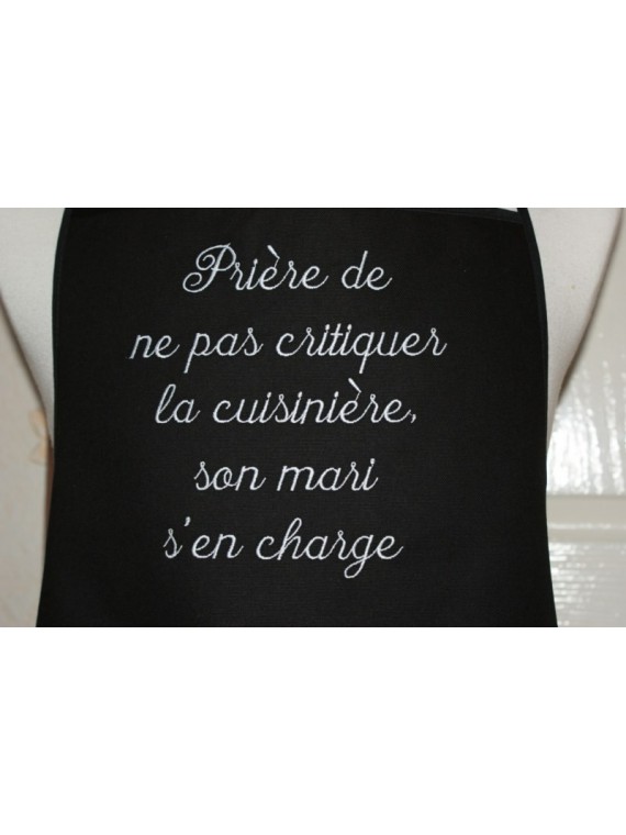 TABLIER NOIR HUMORISTIQUE 001