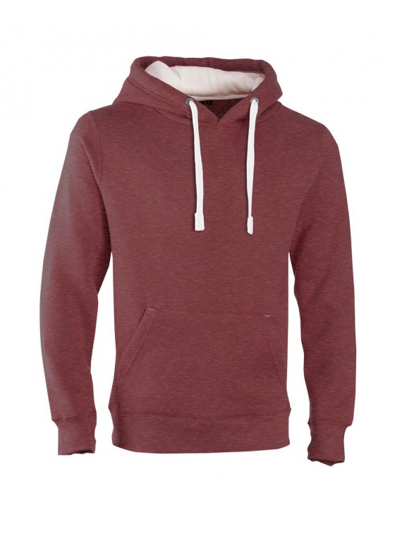 sweat capuche COTTONRIDGE bordeaux melange