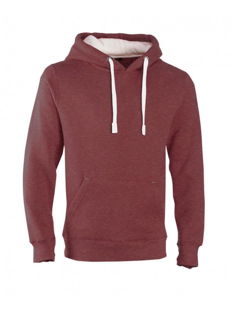 sweat capuche COTTONRIDGE bordeaux melange