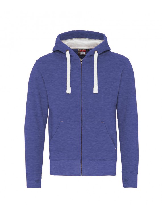 sweat zippé COTTONRIDGE bleu roy melange