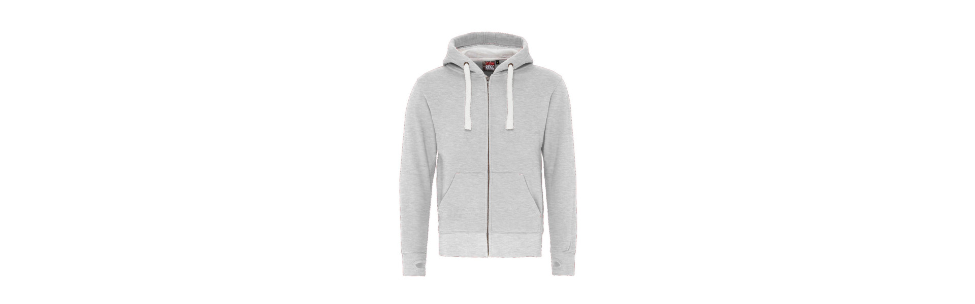 sweat zippé COTTONRIDGE gris clair melange