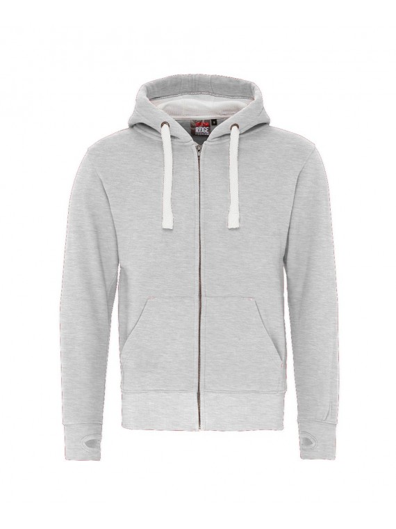 sweat zippé COTTONRIDGE gris clair melange