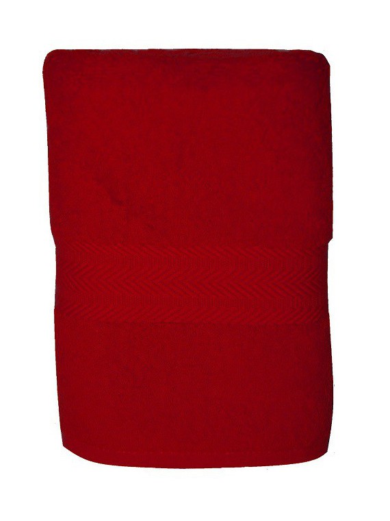 serviette rouge rubis 50x100  cm