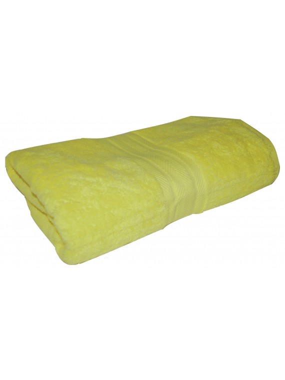 drap de bain jaune pale 70x140 cm