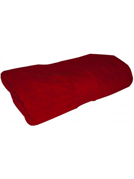 drap de bain rouge rubis 70x140 cm