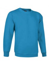sweat col rond PRIMO bleu cyan