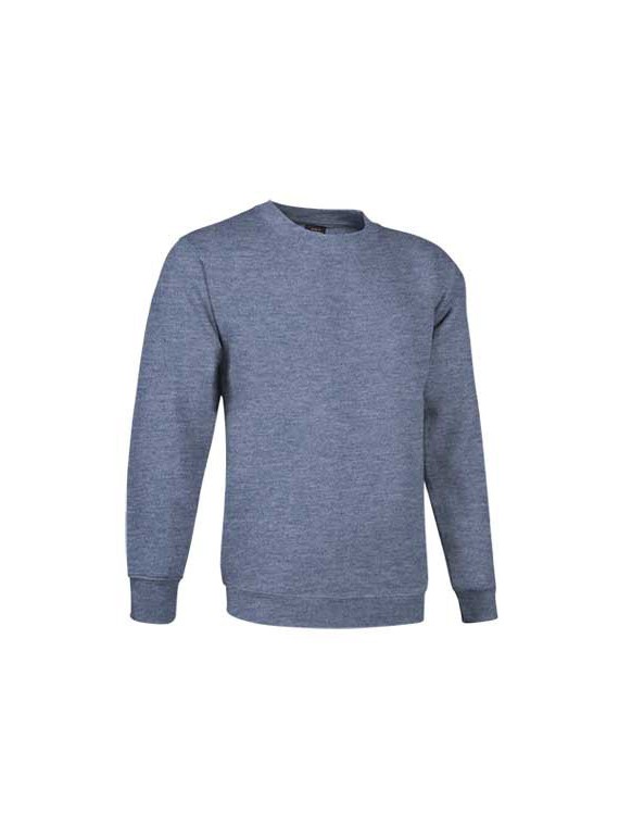 sweat col rond PRIMO bleu gris